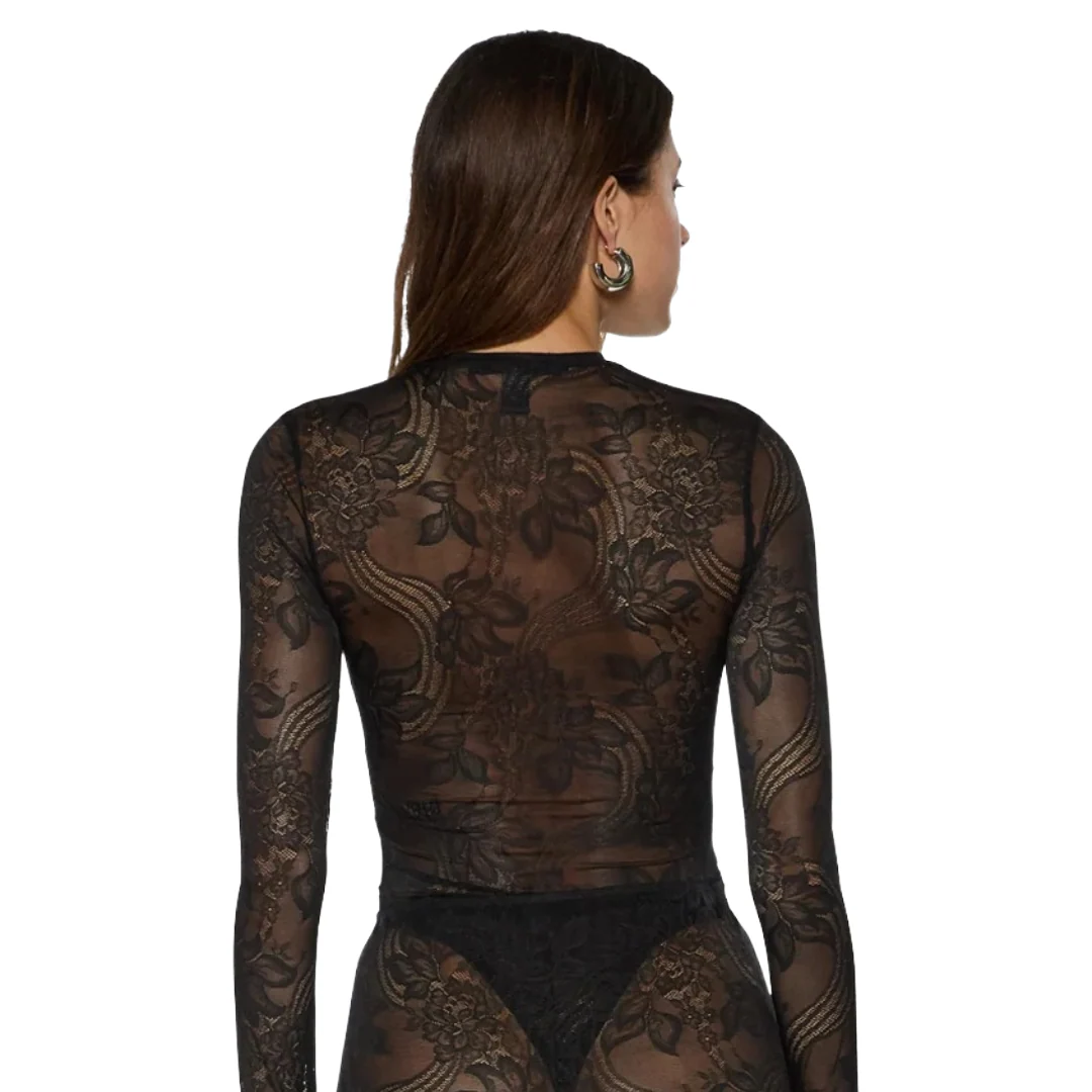 ADELE LS BODYSUIT BLACK LACE - Image 2