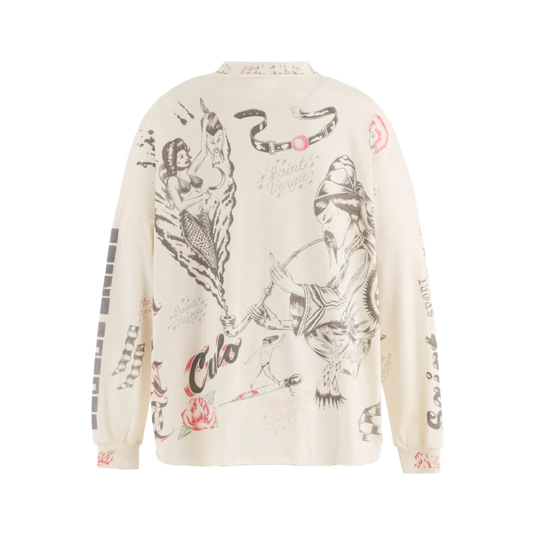 ALX_LS TEE/DRAWING / WHT - Image 2