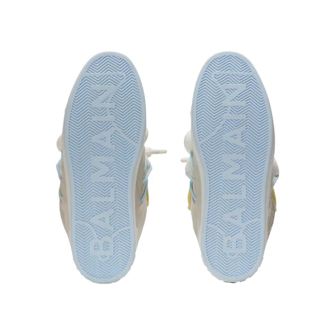 B-COURT PUFFY SKATE SNEAKERS IN CALFSKIN AND SUEDE - Image 3