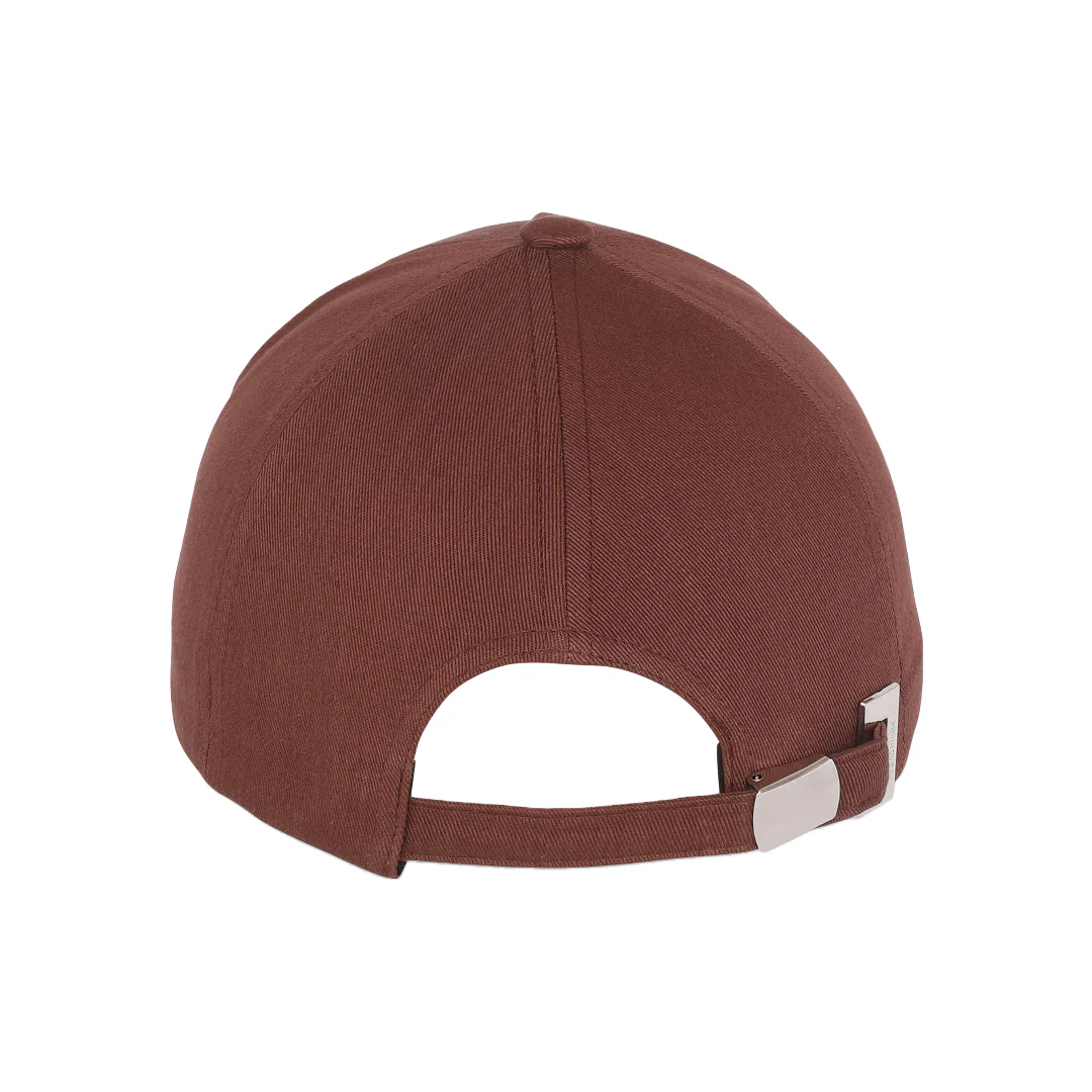 BALMAIN EMBROIDERED COTTON CAP BROWN - Image 2