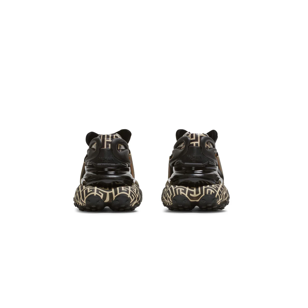 BALMAIN NEOPRENE AND LEATHER UNICORN LOW TOP SNEAKERS - Image 3