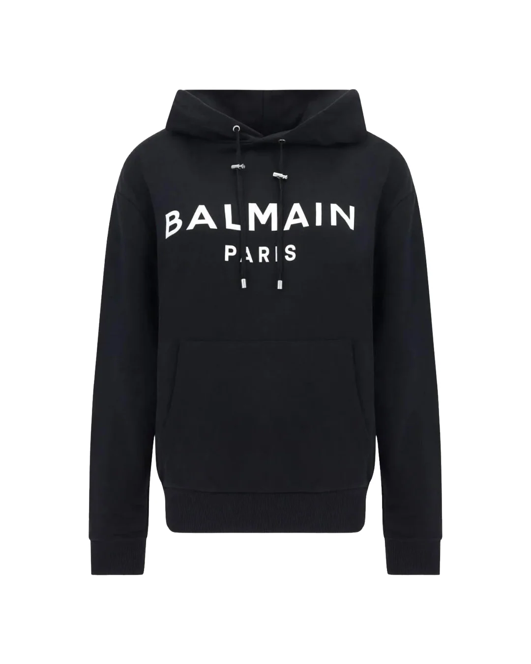 BALMAIN PARIS HOODED SWEATSHIRT BLACK
