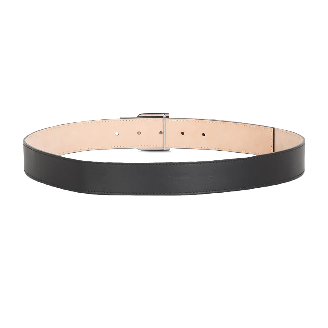 BALMAIN SMOOTH LEATHER B BELT BLACK - Image 2