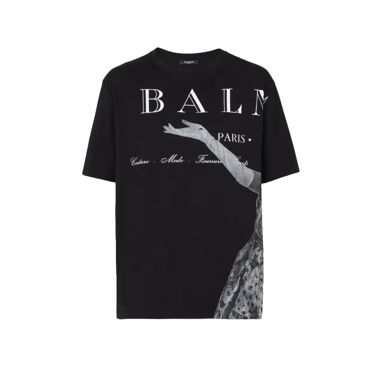 BALMAIN TSHIRT WITH JOLIE MADAME PRINT