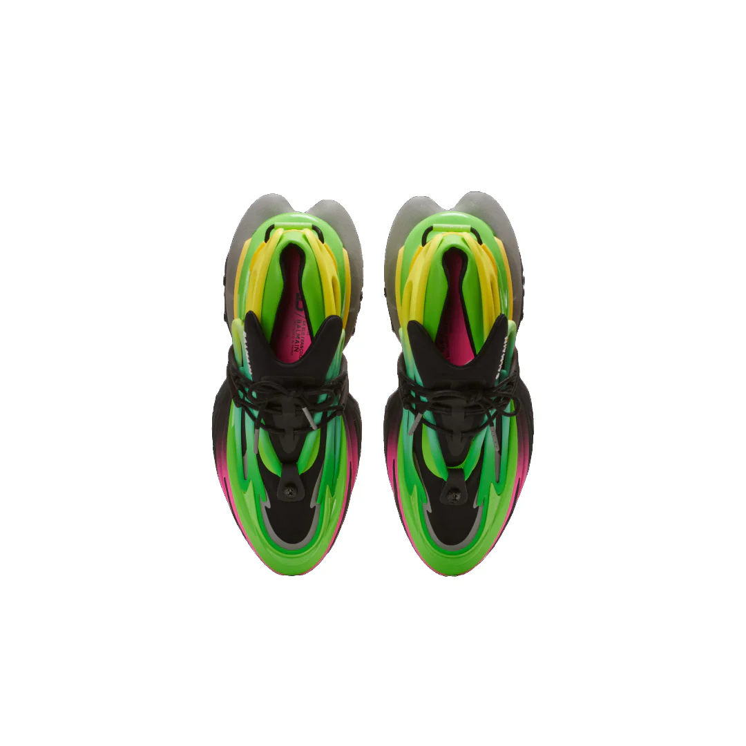 BALMAIN UNICORN TRAINERS IN NEOPRENE AND LEATHER MULTICOLOR - Image 2