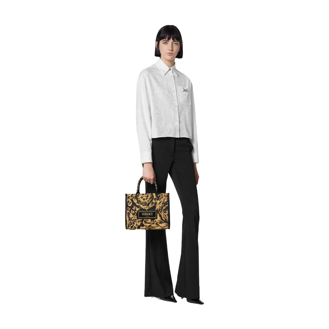 BAROCCO ATHENA RAFFIA SMALL TOTE BAG - Image 3