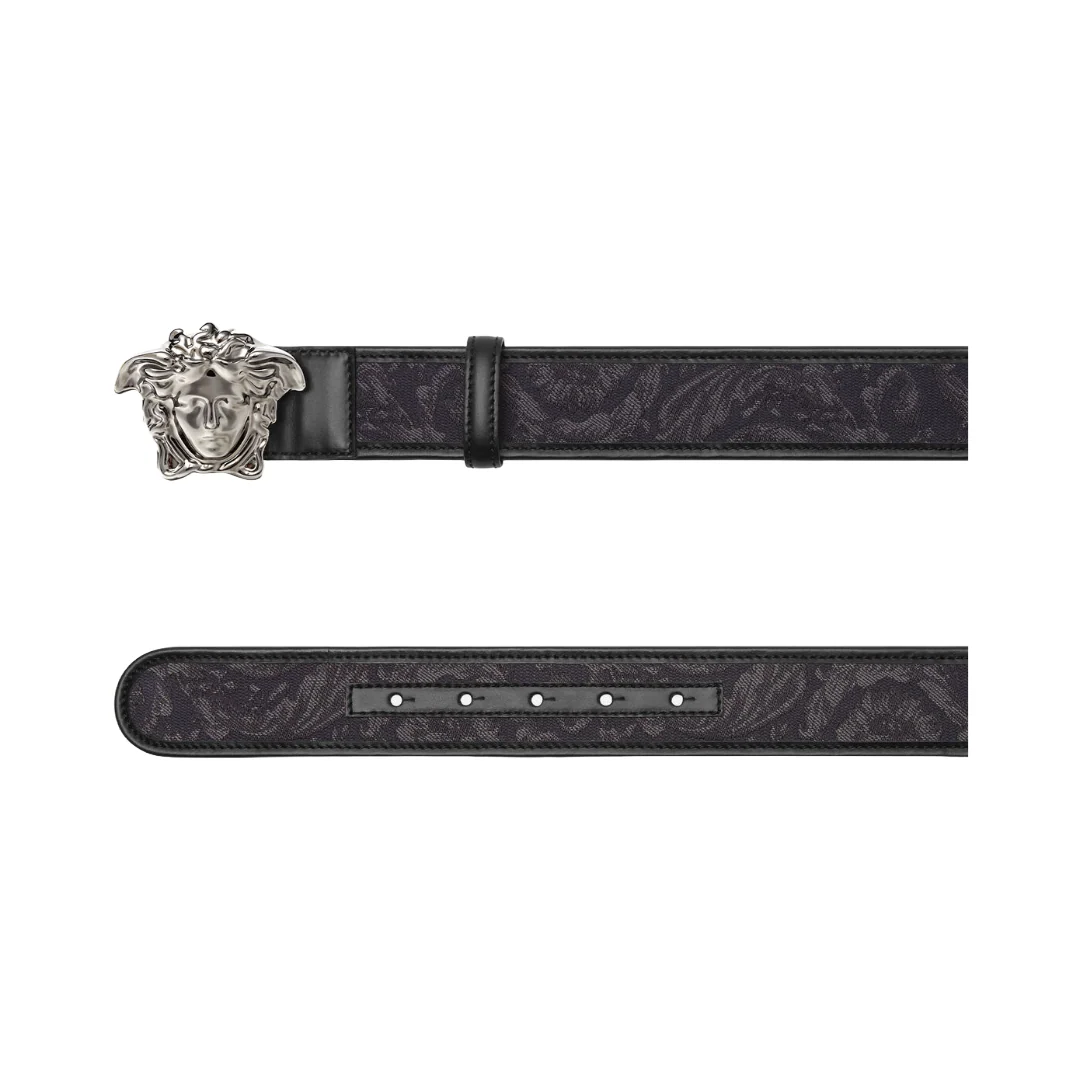 BAROCCO LA MEDUSA BELT 4CM BLACK+PRINT - Image 2