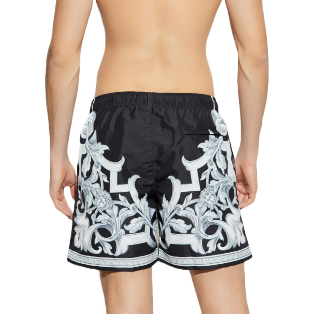 BAROCCO SWIM SHORTS BLACK/GRAY - Image 3