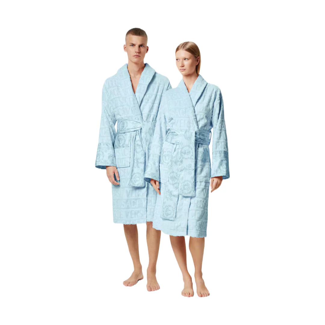 BAROQUE BATHROBE BLUE - Image 3