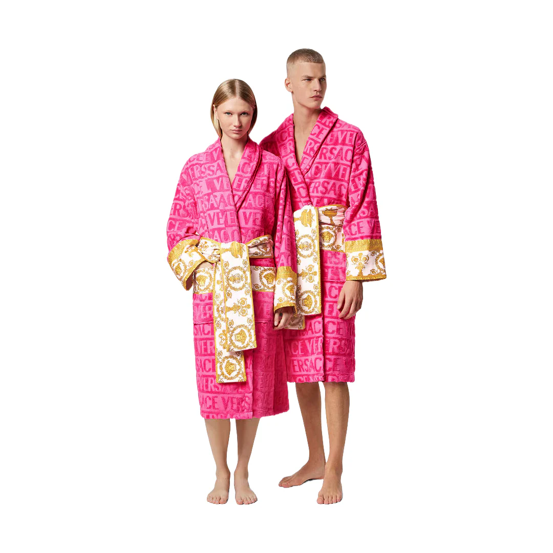 BAROQUE BATHROBE PINK - Image 3
