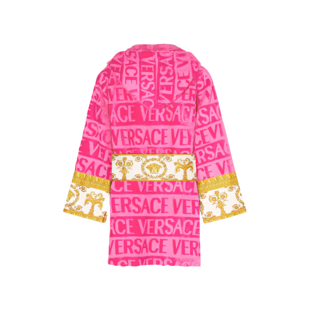 BAROQUE SHORT BATHROBE PINK - Image 2