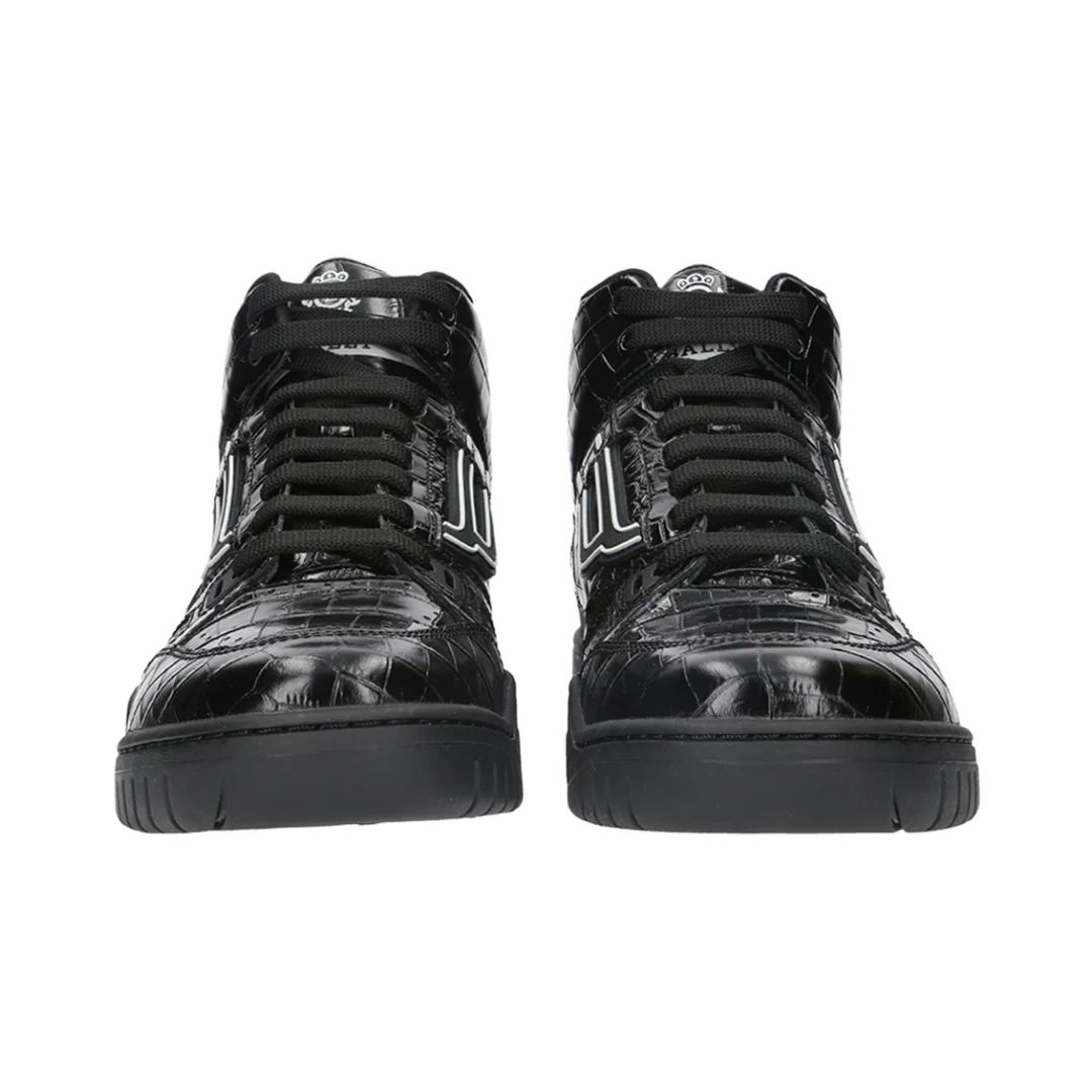 BLACK CALF PRINTED KING-F-WS/00 SNEAKERS - Image 3