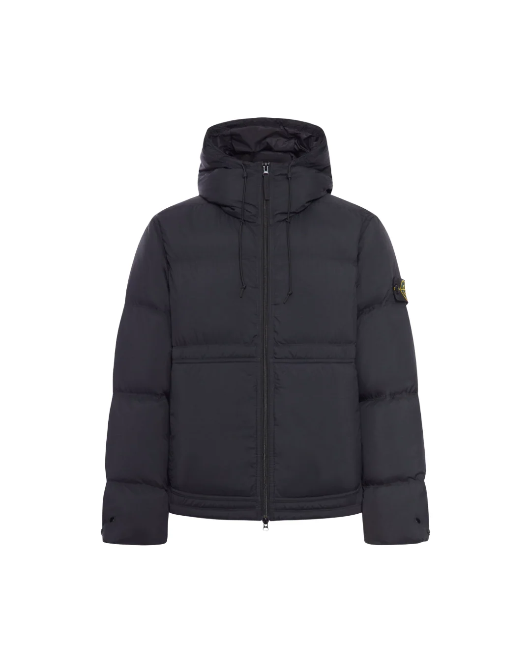 BLACK DOWN JACKET WITH HOOD