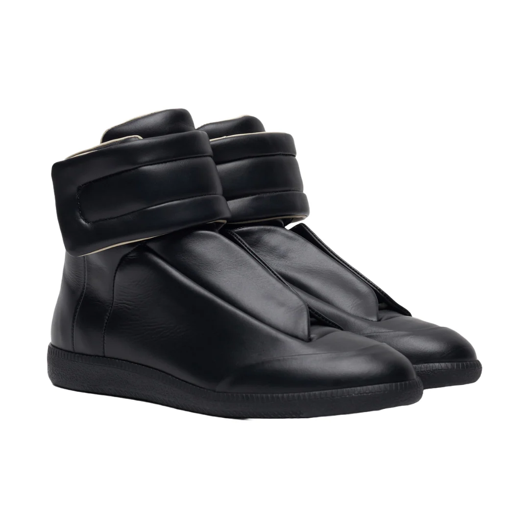 BLACK HIGH TOP SNEAKERS - Image 2