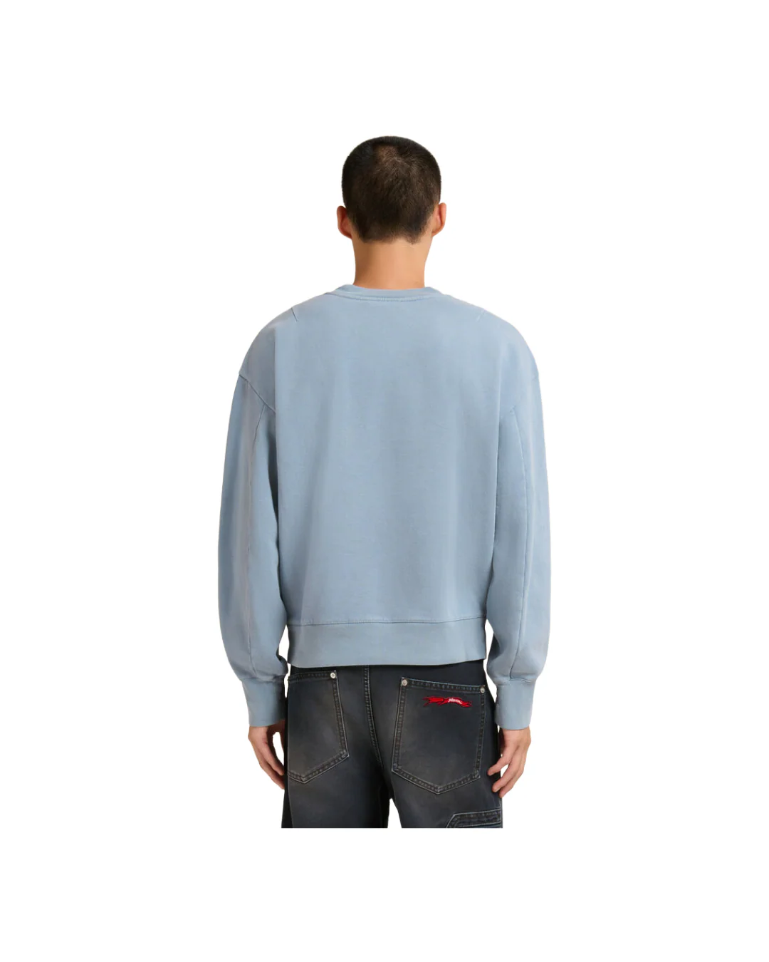 BLUE COTTON SWEATSHIRT WITH MARNI PATCHES - Image 2