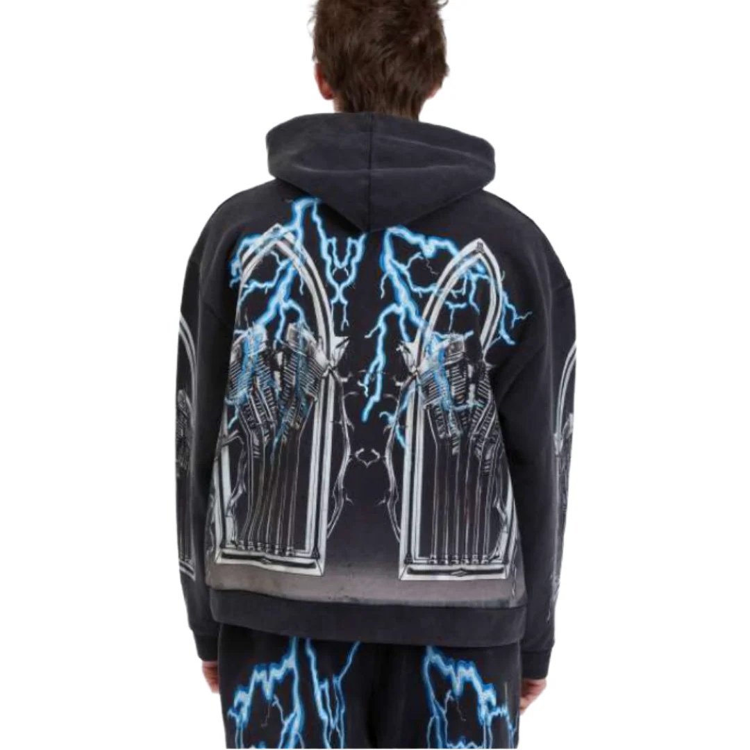 BLUE LIGHTNING ENGINE HOODED PULLOVER - Image 2