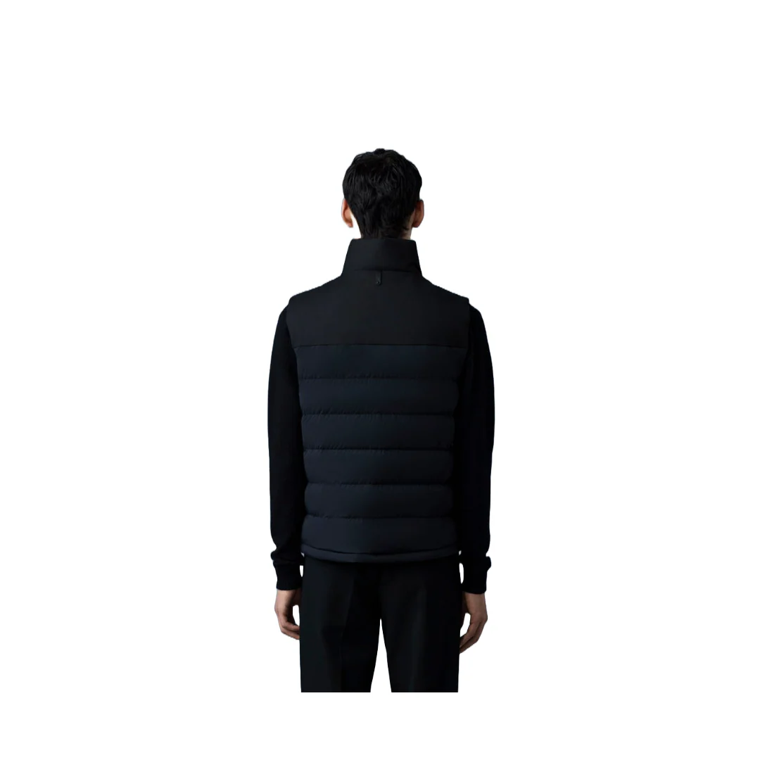BOBBIE AGILE-360 STRETCH LIGHT DOWN VEST WITH STAND COLLAR BLACK - Image 4