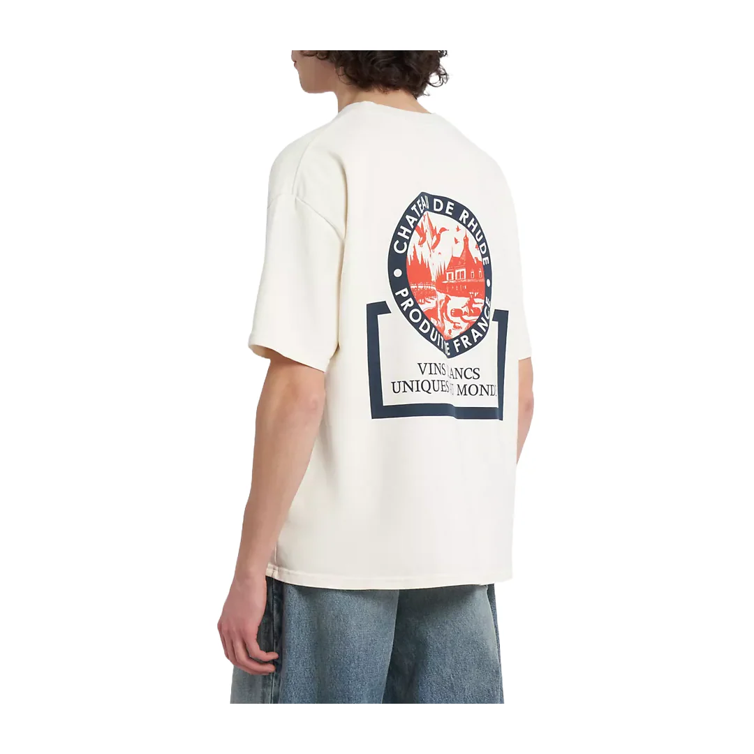 BORDEAUX WINE ABSTRACT COTTON SHORT-SLEEVE SHIRT - Image 3