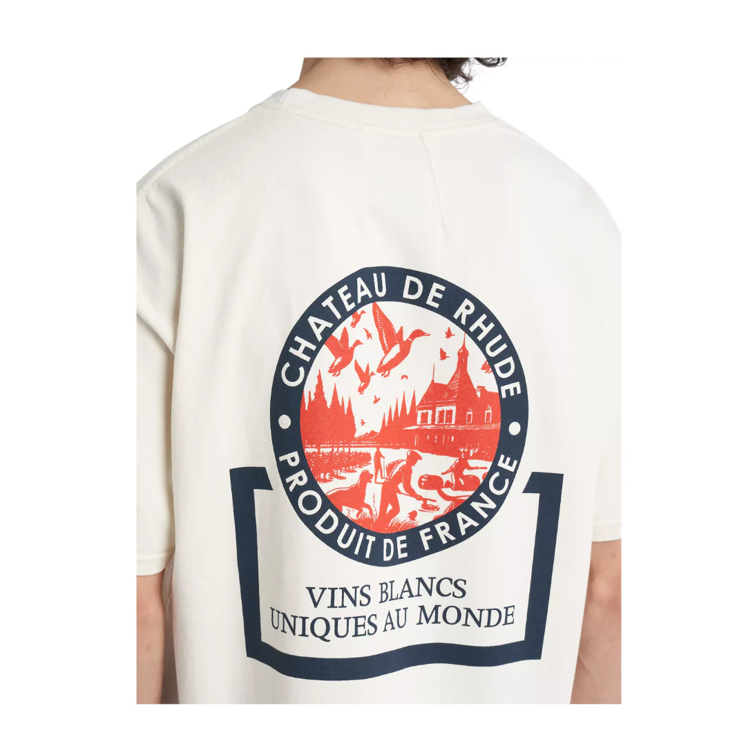 BORDEAUX WINE ABSTRACT COTTON SHORT-SLEEVE SHIRT - Image 4