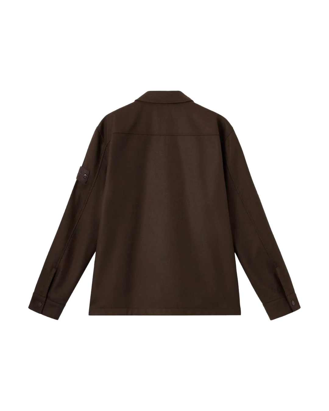 BROWN GHOST WOOL OVERSHIRT - Image 2