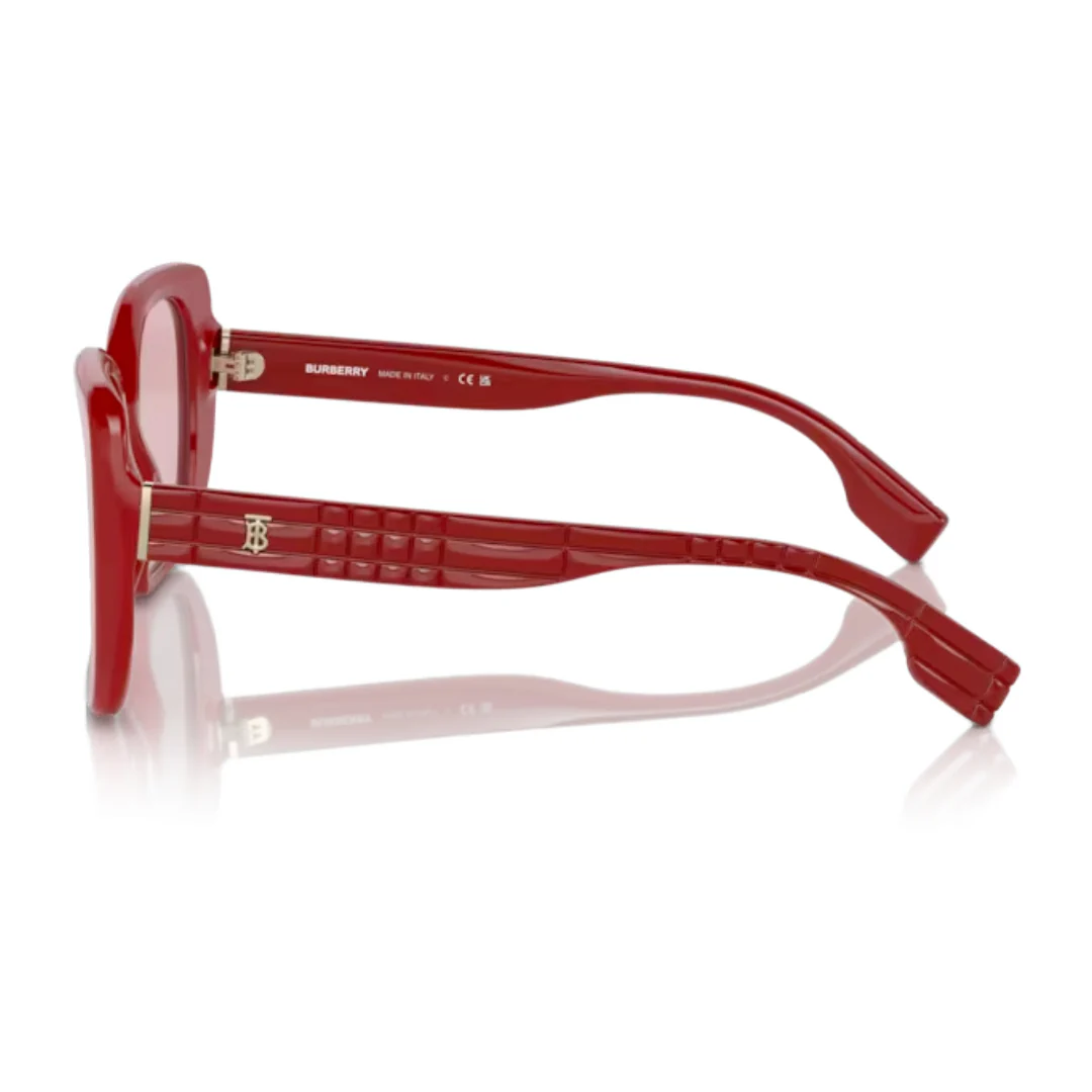 BURBERRY HELENA MONOGRAM MOTIF OVERSIZED SQUARE FRAMED RED - Image 4