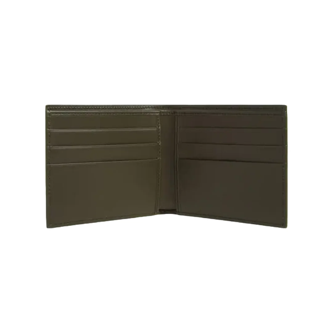 CALFSKIN BIFOLD WALLET WITH LOGO MED GREEN - Image 2