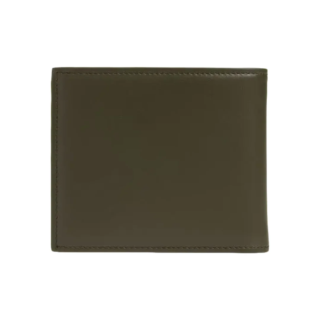 CALFSKIN BIFOLD WALLET WITH LOGO MED GREEN - Image 3