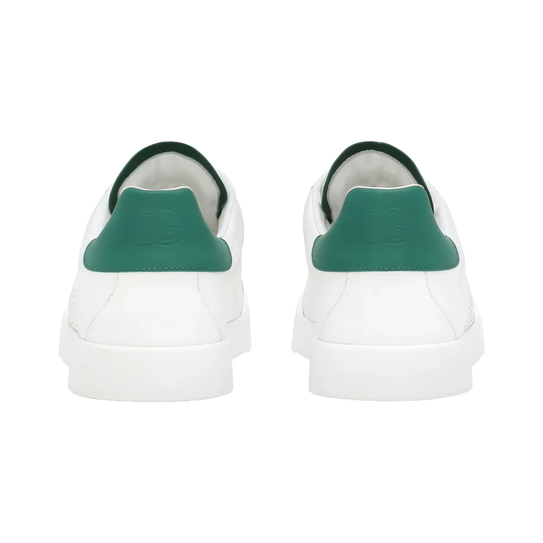 CALFSKIN PORTOFINO SNEAKERS BLANCO/SMERALDO - Image 3
