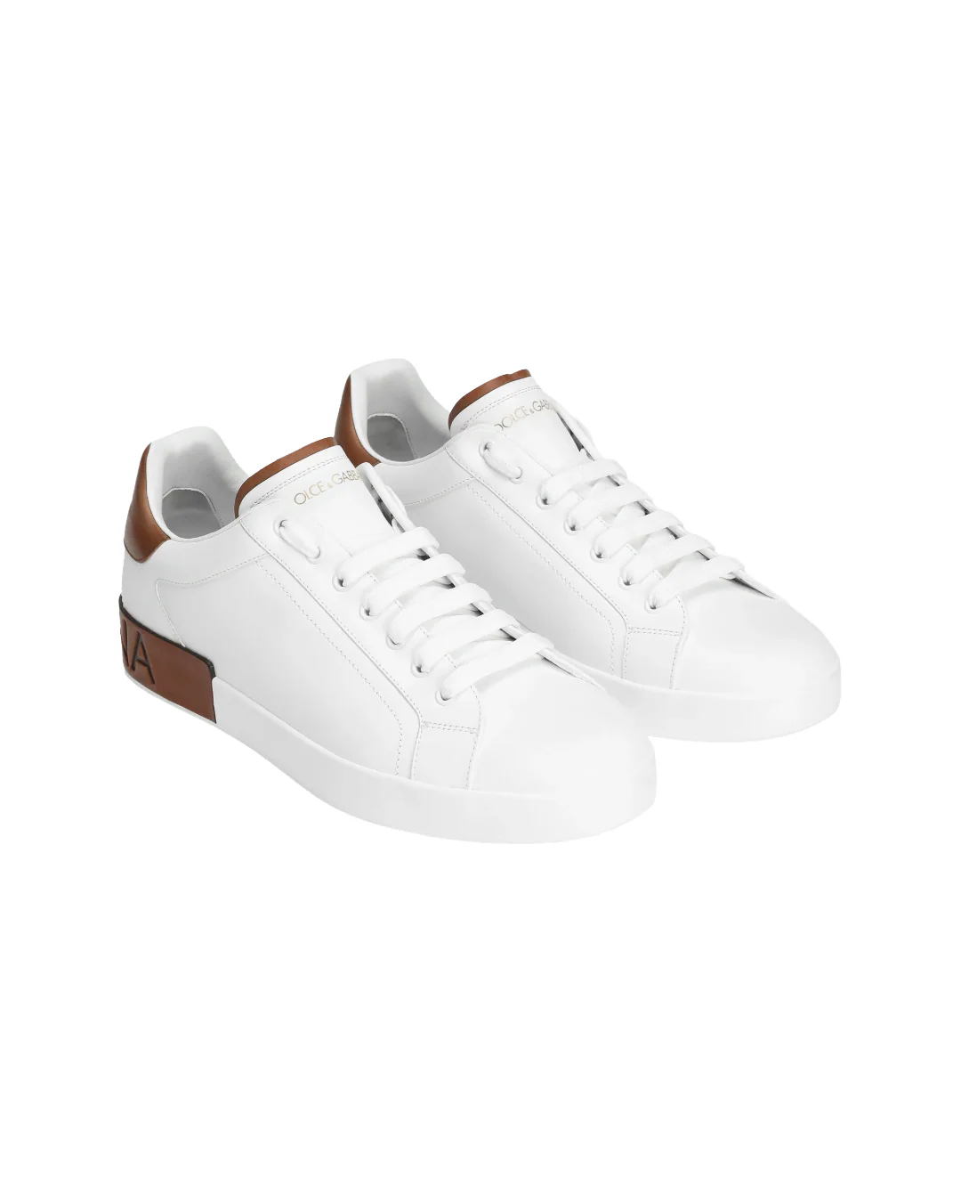 CALFSKIN PORTOFINO SNEAKERS IN WHITE - Image 2