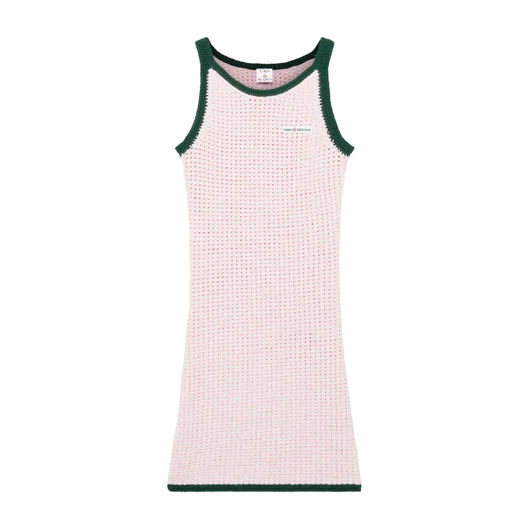 CASABLANCA COTTON MOULINE DRESS PINK