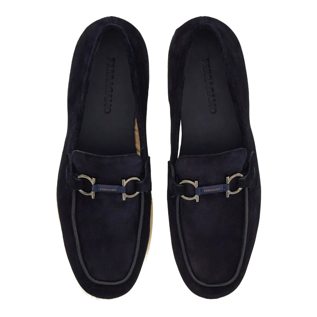 CASUAL LOAFER WITH GANCINI ORNAMENT MIDNIGHT BLUE - Image 2