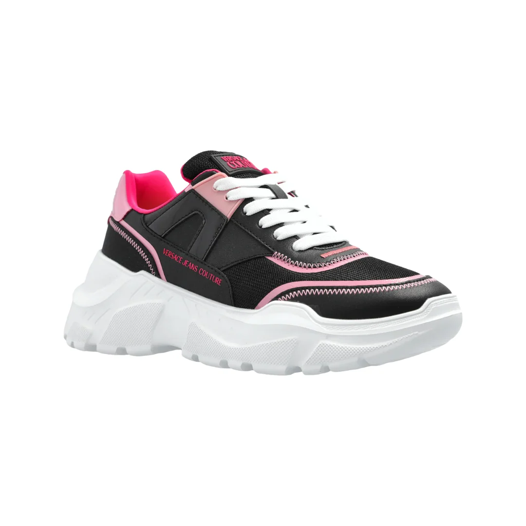 CHUNKY LOGO SNEAKERS BLACK/PINK - Image 2