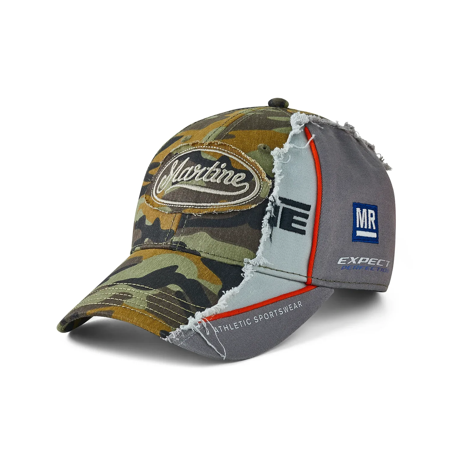COLLAGE CAP IN GREEN CAMO