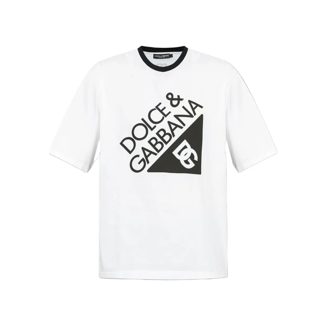 COTTON T-SHIRT WITH BLACK LOGO