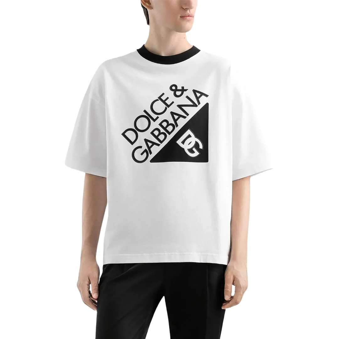 COTTON T-SHIRT WITH BLACK LOGO - Image 2