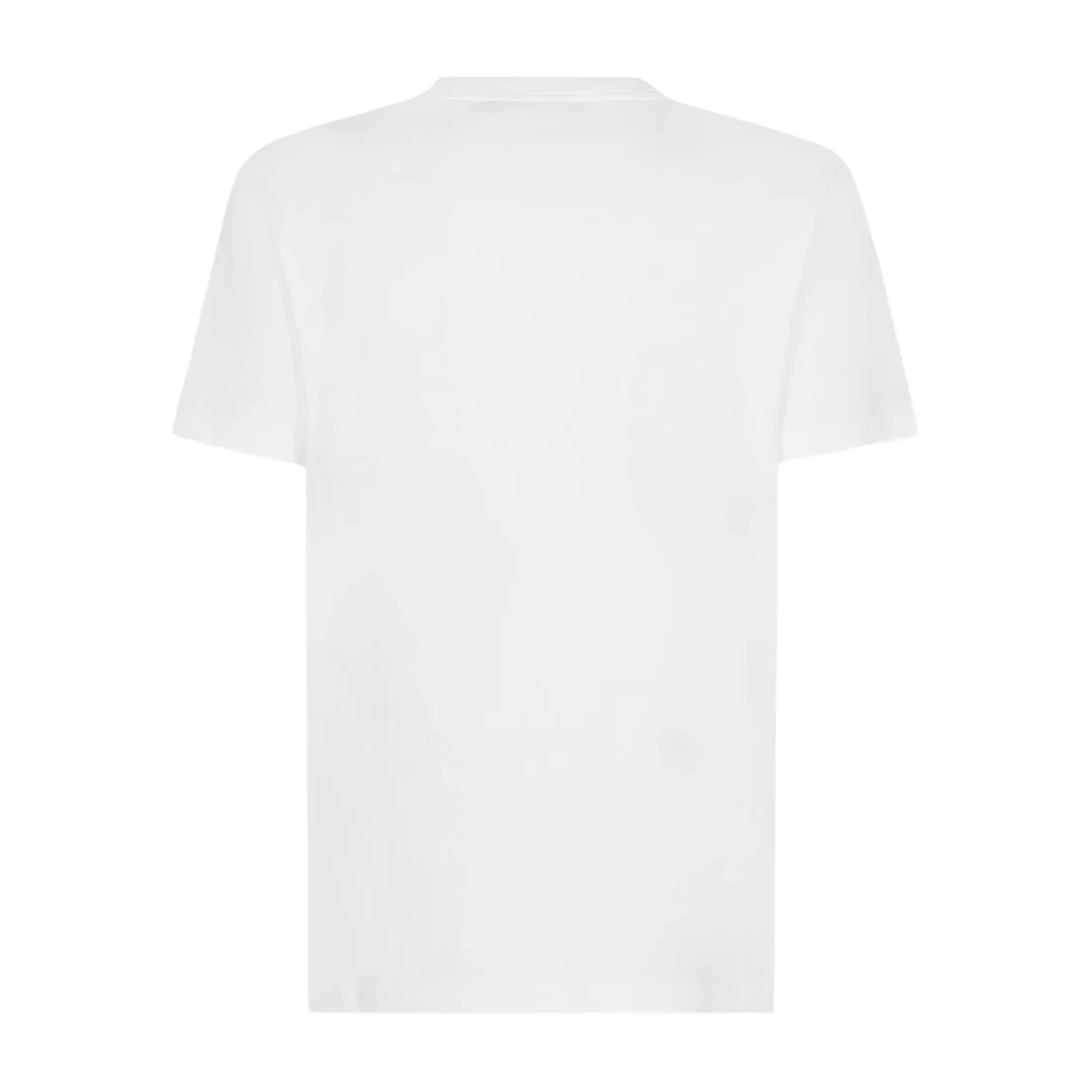COTTON T-SHIRT WITH LOGO PRINT WHITE/BLACK - Image 2