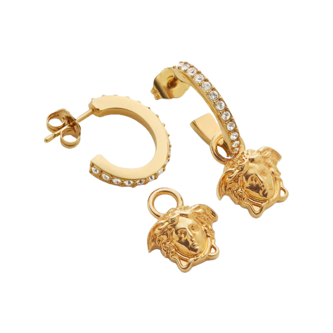 CRYSTAL LA MEDUSA HOOP EARRINGS - Image 2