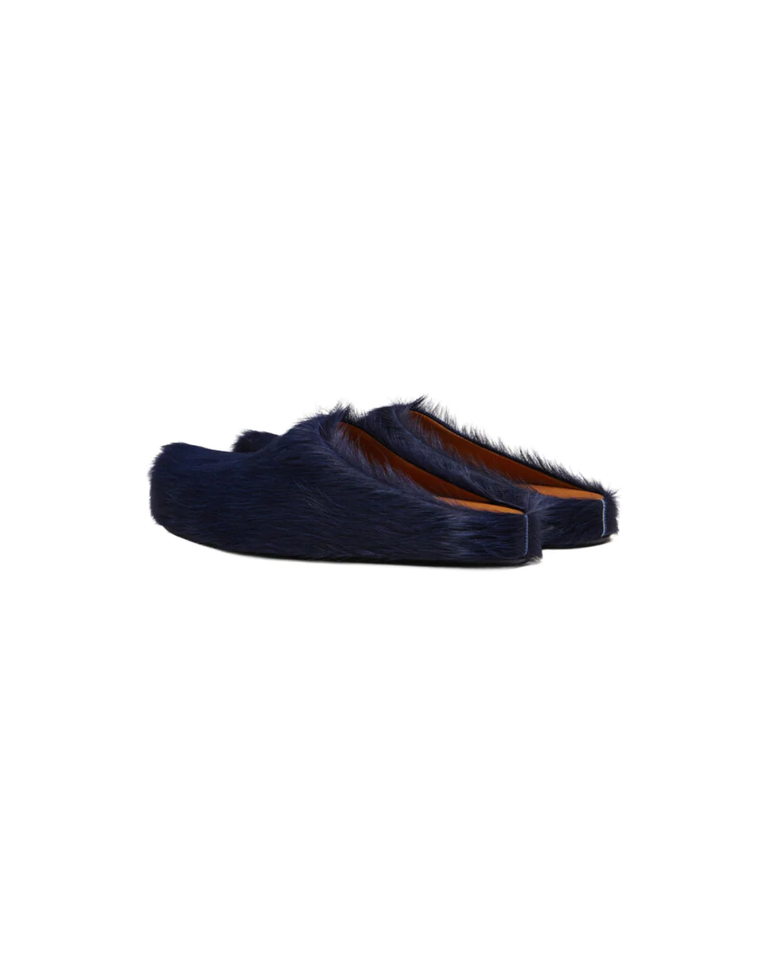 DEEP BLUE LOGO HAIR CALFSKIN FUSSBETT SABOT - Image 3