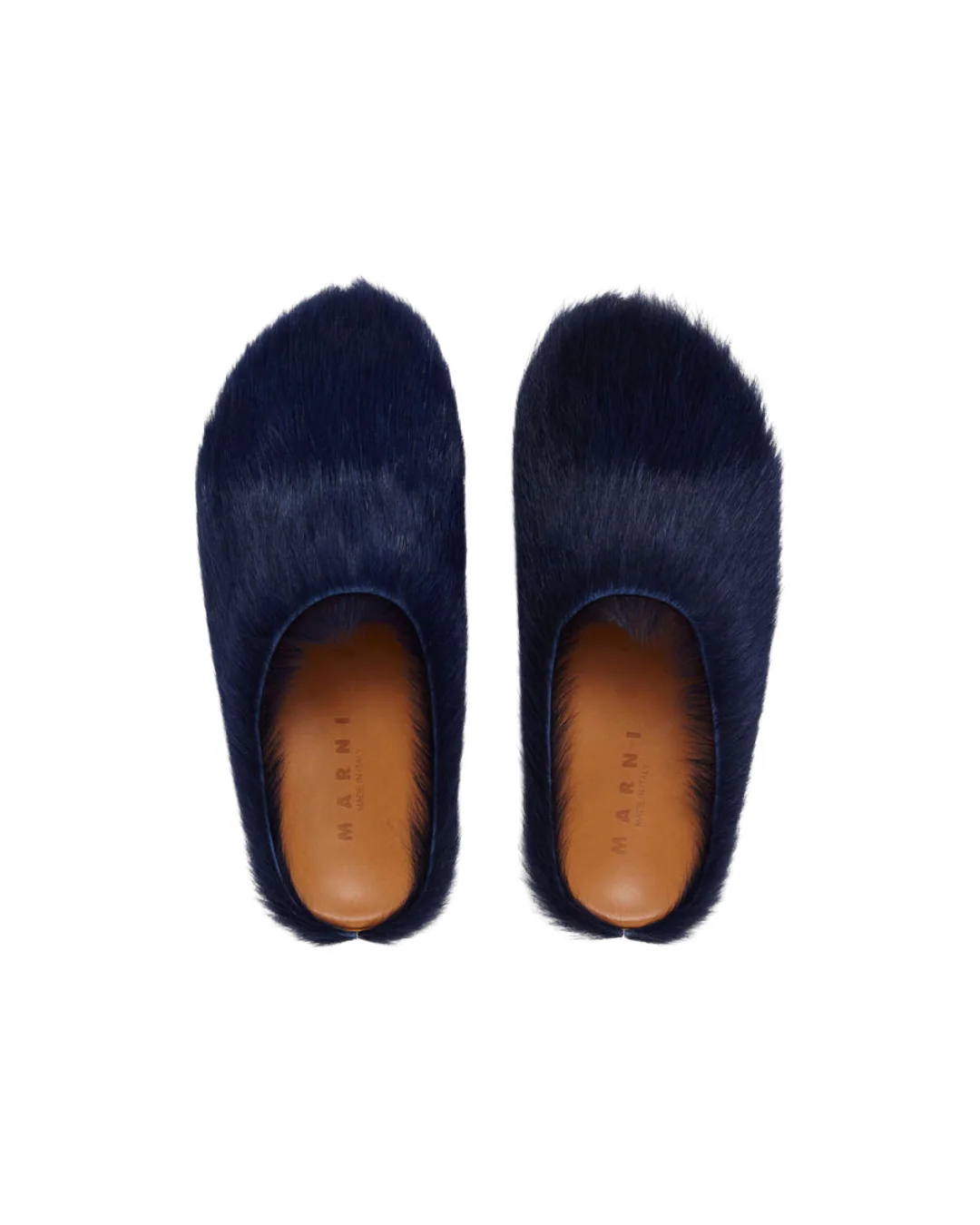 DEEP BLUE LOGO HAIR CALFSKIN FUSSBETT SABOT - Image 4