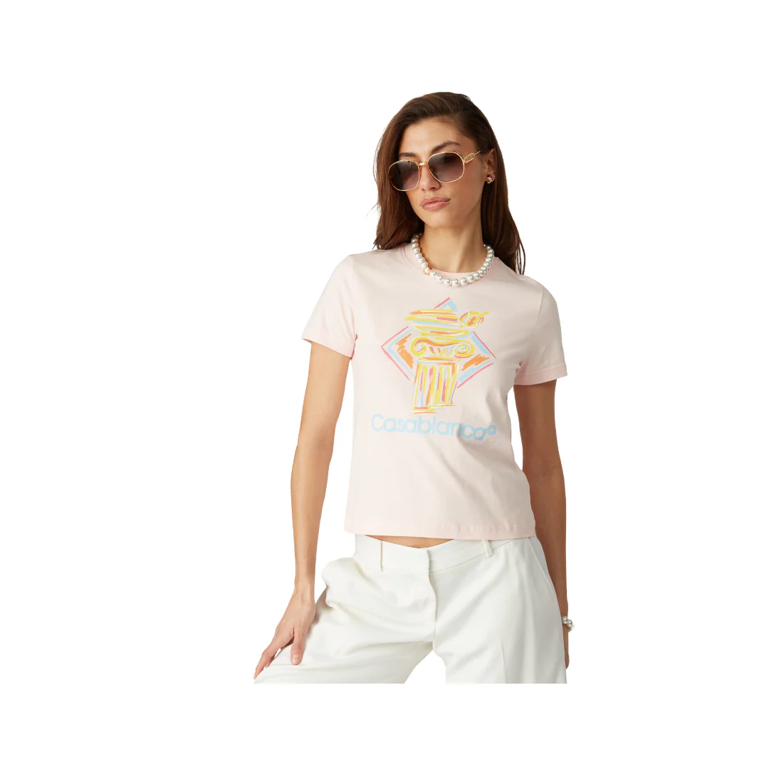 DIAMOND COLUMN T-SHIRT PINK - Image 2