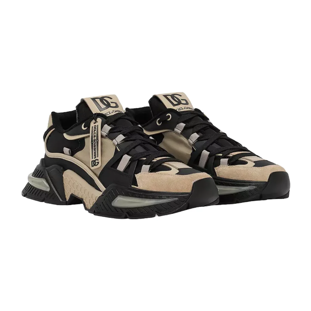DOLCE & GABBANA AIR MASTER SNEAKER BEIGE/BLACK - Image 2