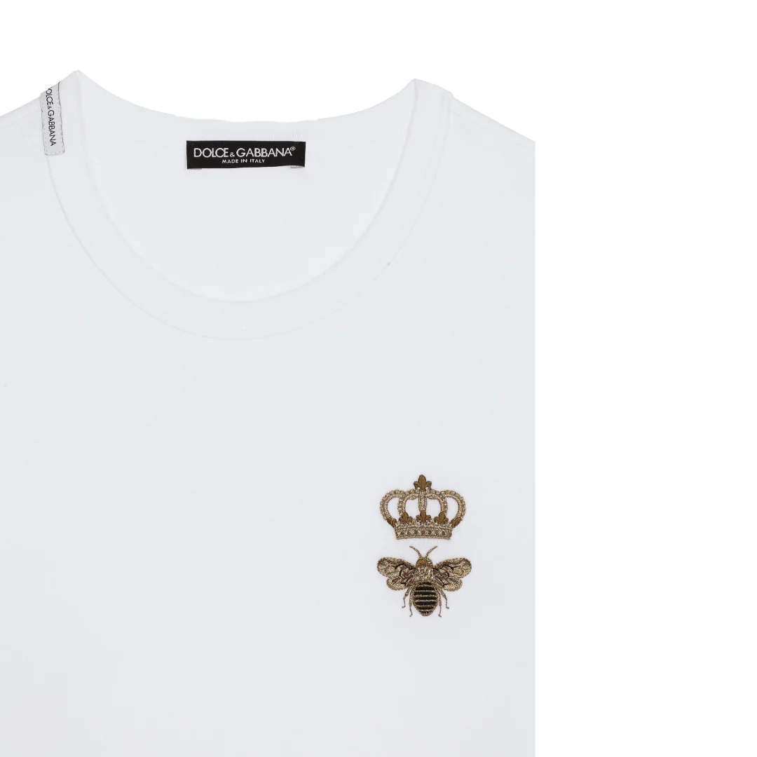 DOLCE & GABBANA COTTON T-SHIRT WITH EMBROIDERY - Image 2
