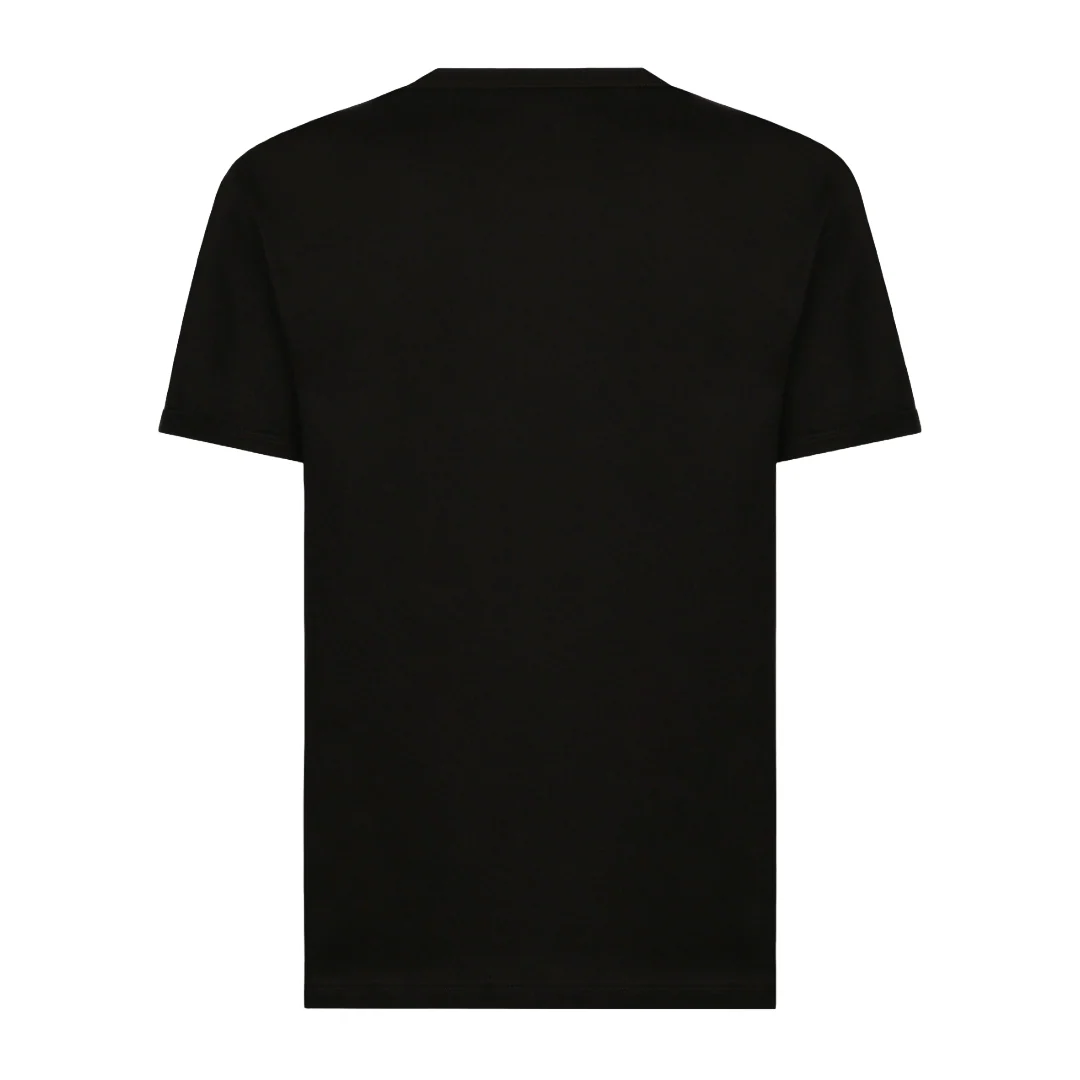 DOLCE & GABBANA COTTON T-SHIRT WITH EMBROIDERY | BLACK - Image 2