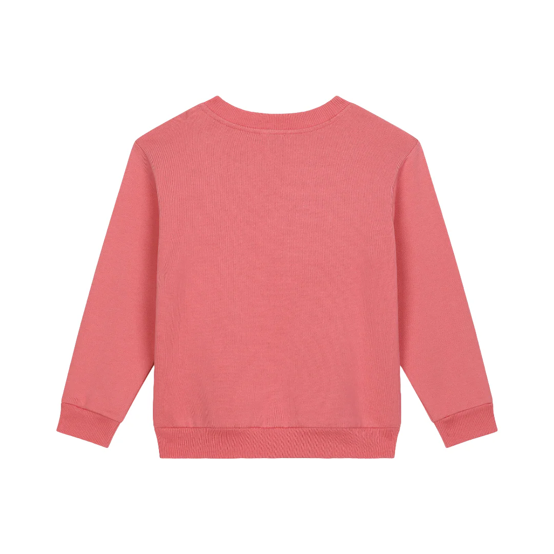 DOLCE & GABBANA KIDS ERSEY ROUND-NECK SWEATSHIRT WITH DG MILANO EMBROIDERY PINK - Image 2