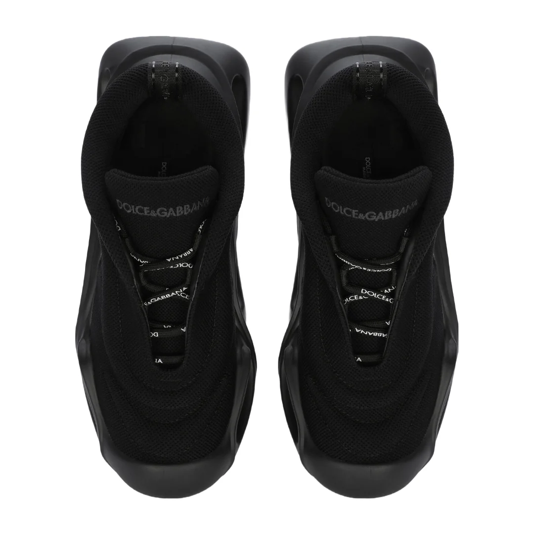 DOLCE & GABBANA FABRIC WAVE SNEAKER BLACK/BLACK - Image 3