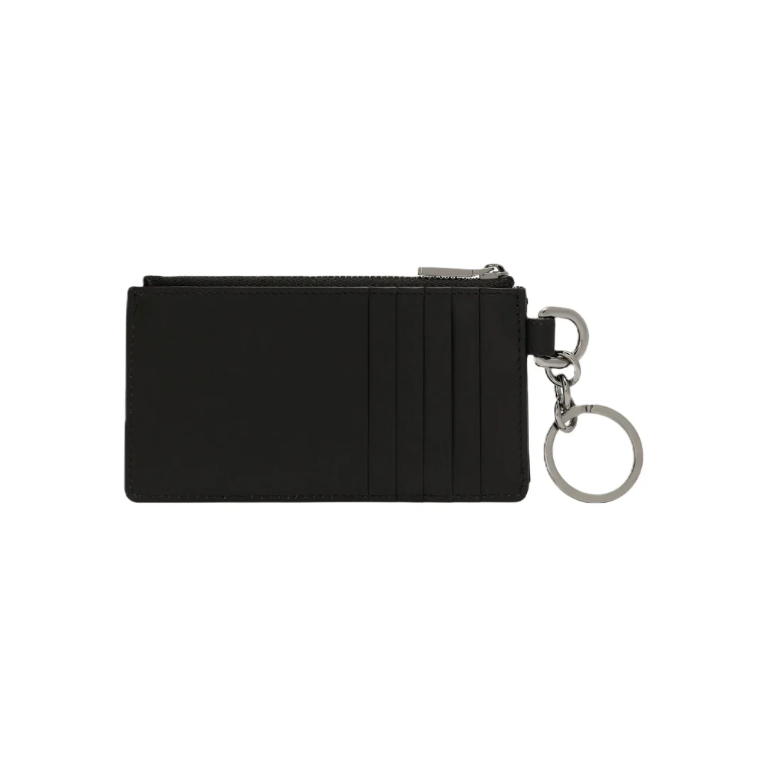 DOLCE & GABBANA JACQUARD CARD HOLDER BROWN/BLACK - Image 2