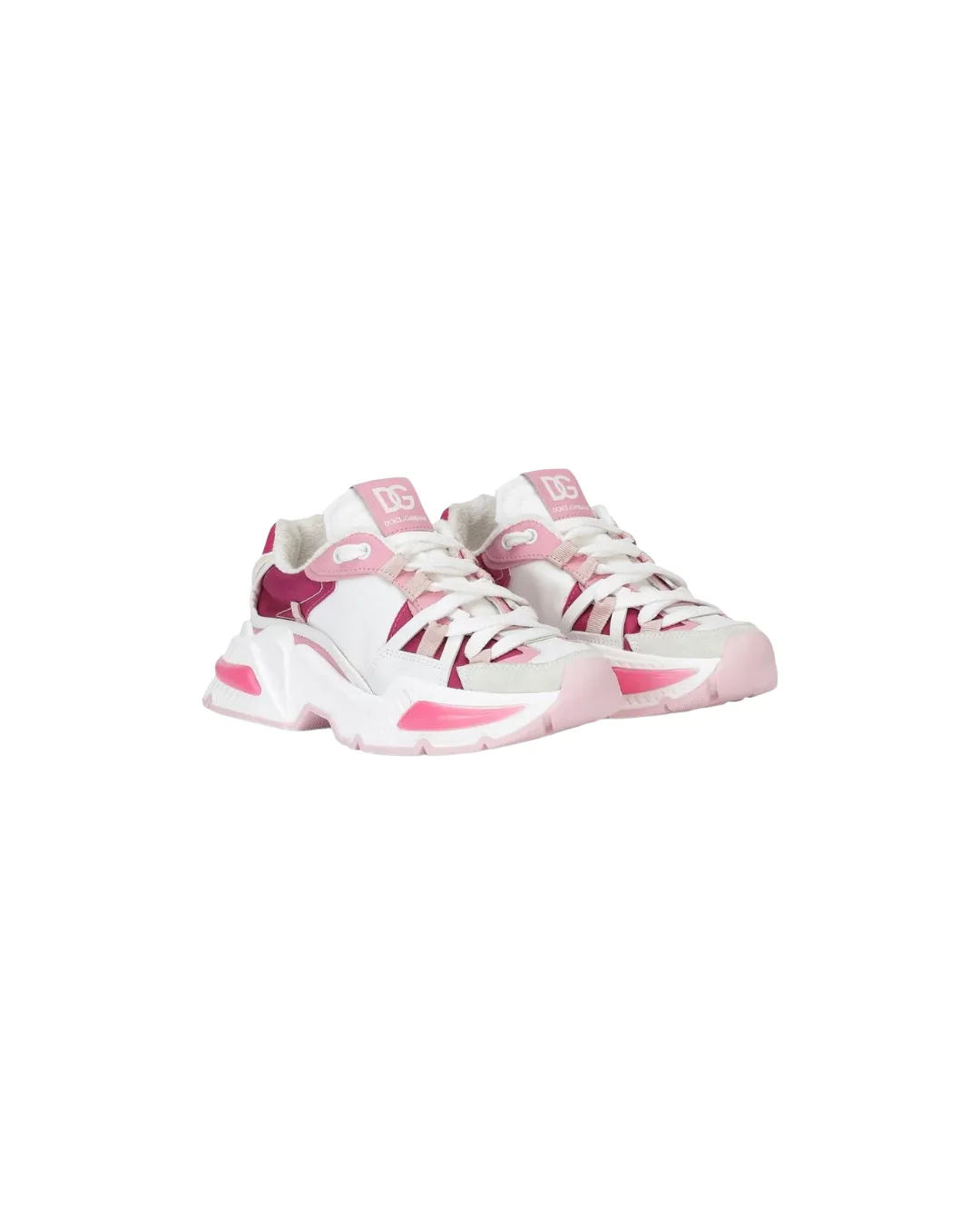 DOLCE & GABBANA KID'S AIRMASTER SNEAKER PINK/WHITE - Image 2