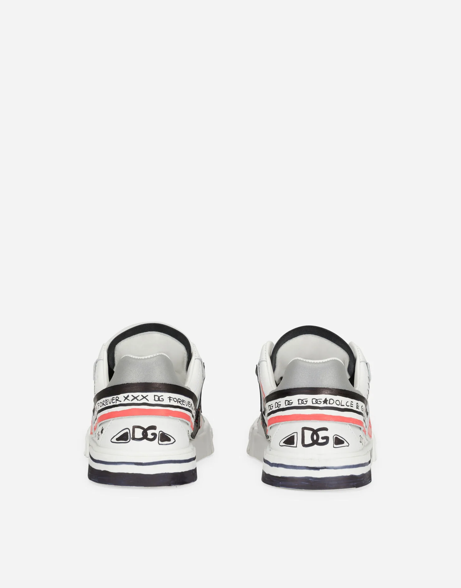 DOLCE & GABBANA KIDS PRINTED PORTOFINO SNEAKER WHITE MULTICOLOR - Image 5