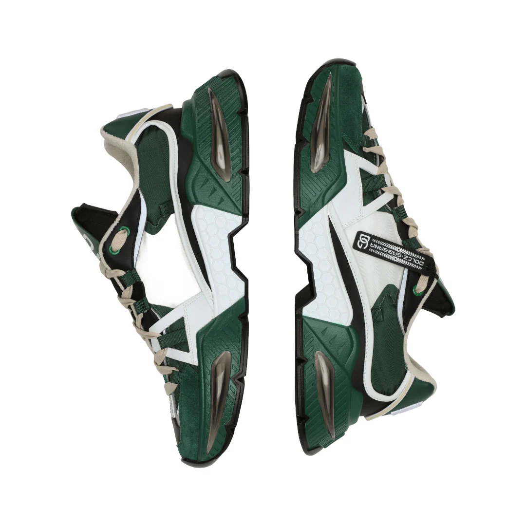 DOLCE & GABBANA MIXED-MATERIAL AIRMASTER SNEAKERS GREEN - Image 5