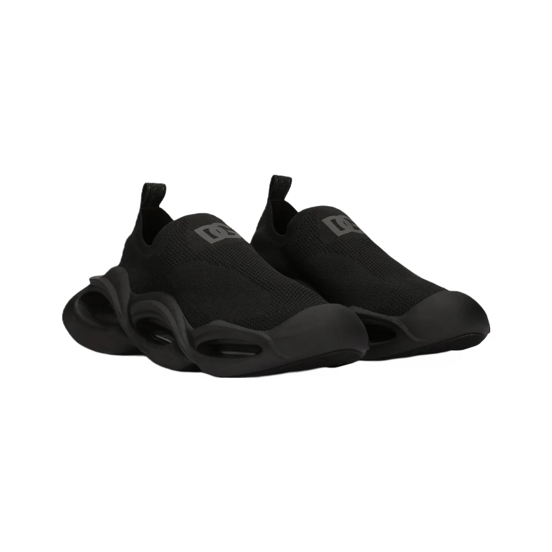 DOLCE & GABBANA STRETCH MEASH WAVE SNEAKER BLACK/GREY - Image 4